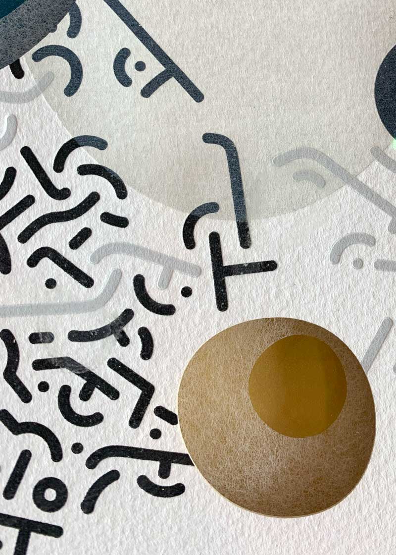 Metastable Assumptions 4 – limited edition kunsttryk, håndtrykt på vintage Korrex-presse