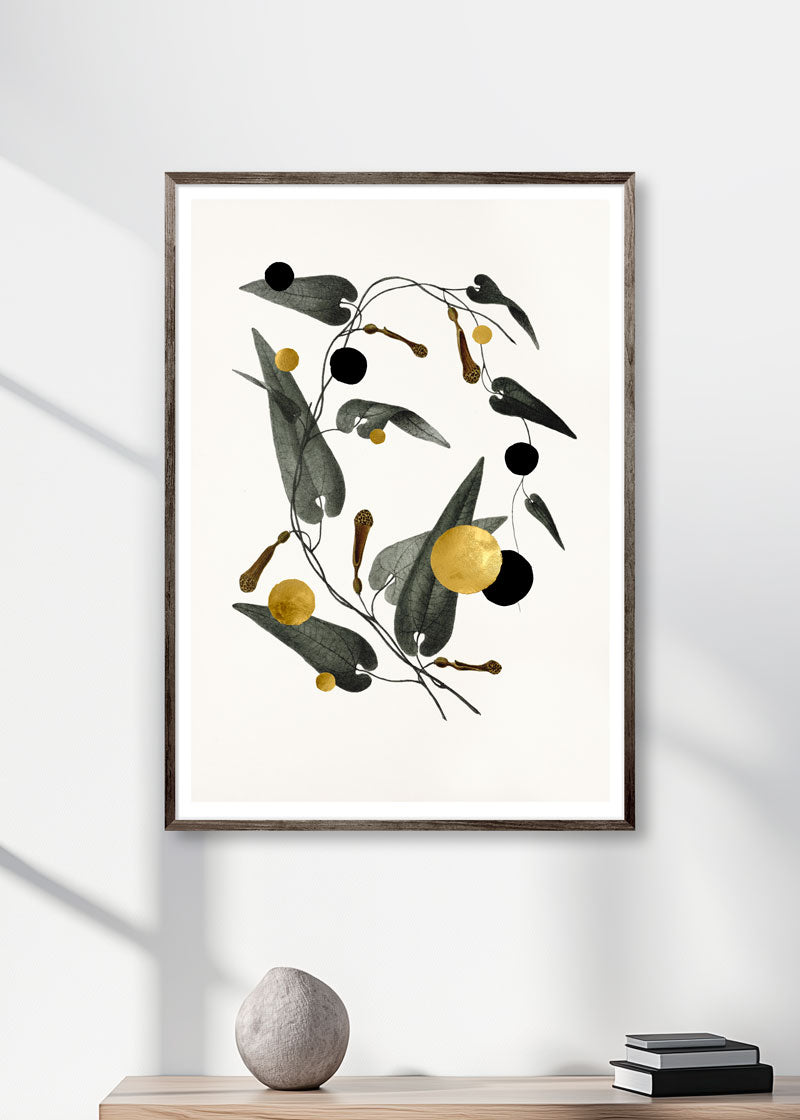 Gold and Superblack Dots Rumicifolia paper
