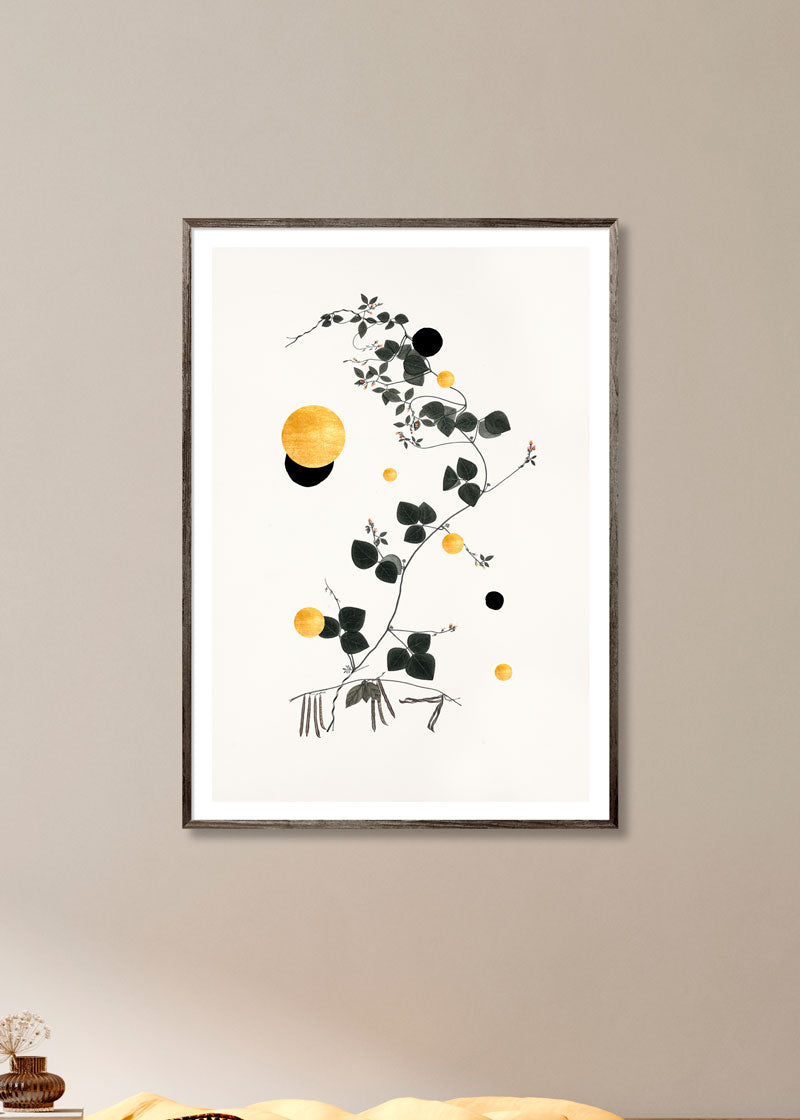 Gold and Superblack Dots Trigonella paper