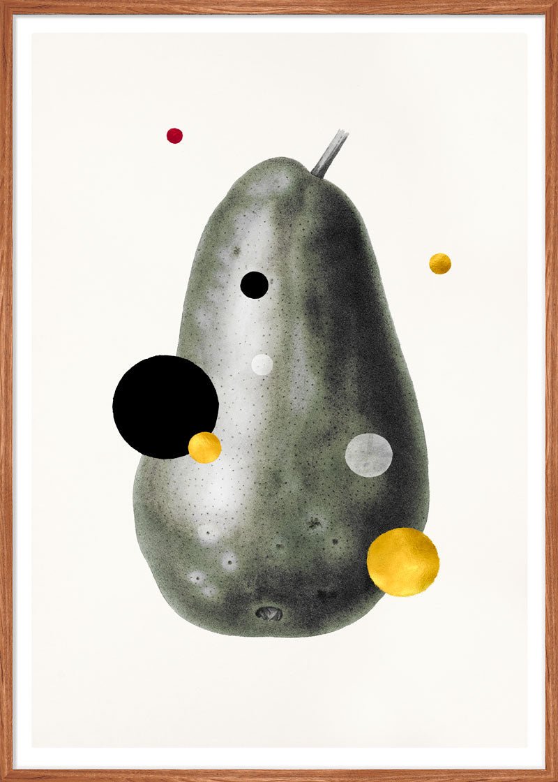 Giant Pear Paper – Giclée-print på 250 g Fabriano-papir med håndlagte detaljer.