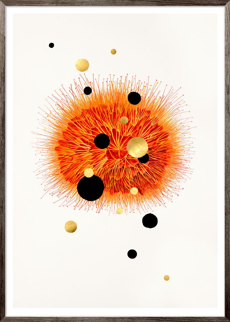 Galactic Bloom Paper – Giclée-print på 250 g Fabriano-papir med håndforædlede detaljer.