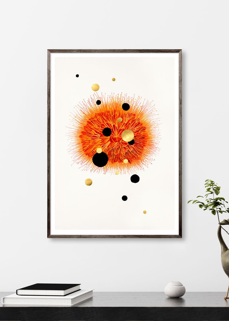 Galactic Bloom Paper – Giclée-print på 250 g Fabriano-papir med håndforædlede detaljer.