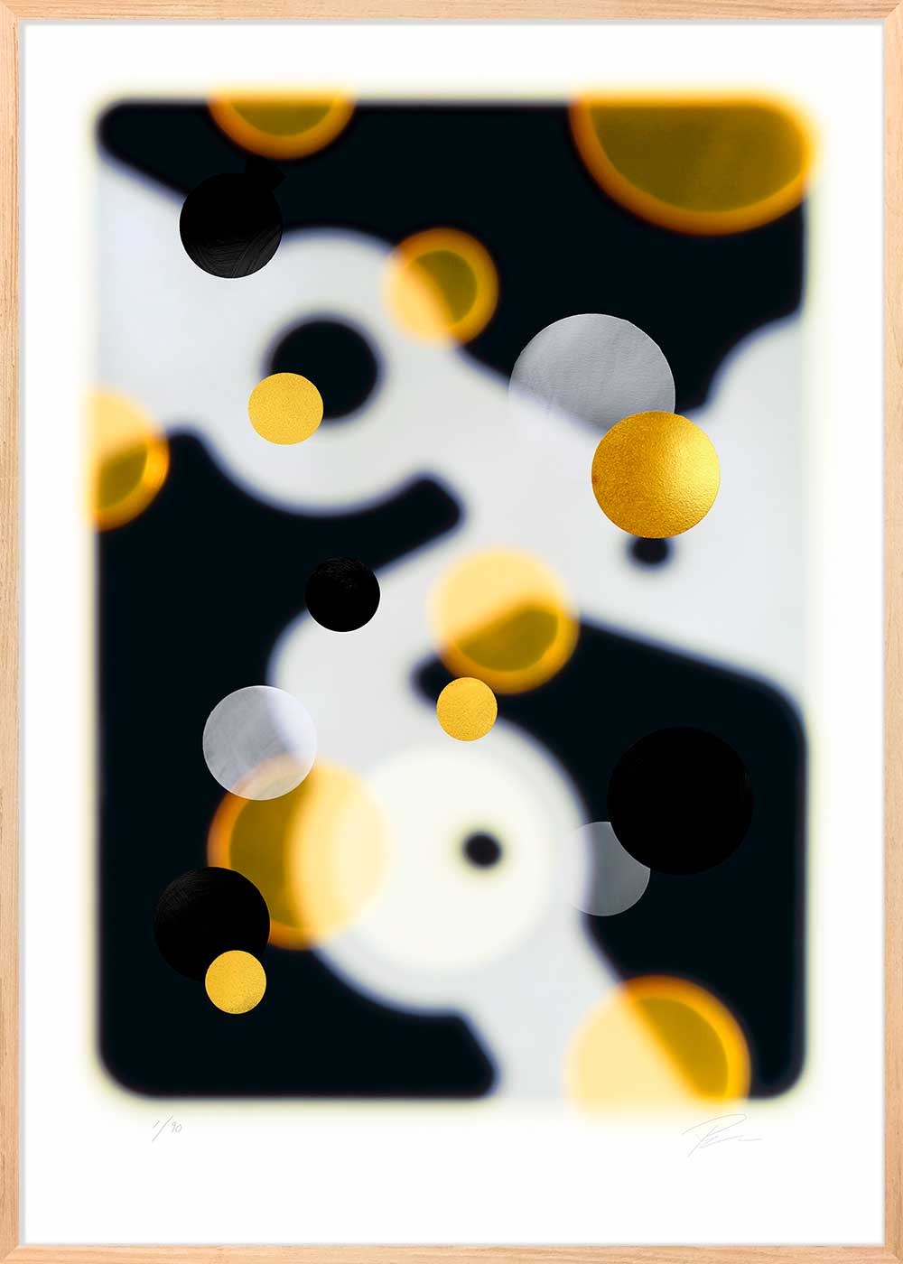 Relations In/off·forms 1 – Limited edition giclée-print på Fabriano-papir, håndforædlet med mixed media.