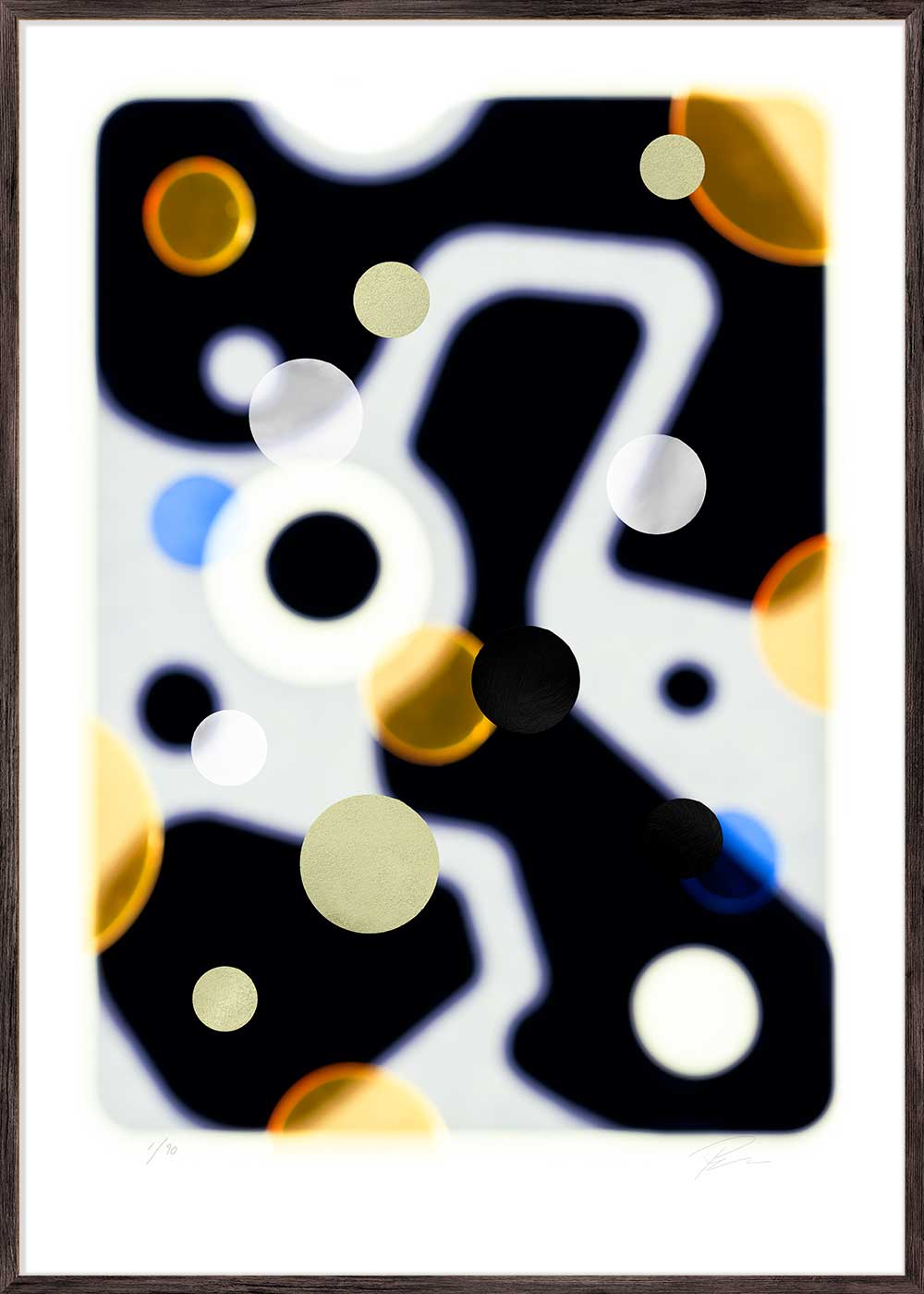 Relations In/off·forms 2 – Limited edition giclée-print på Fabriano-papir, håndforædlet med mixed media.