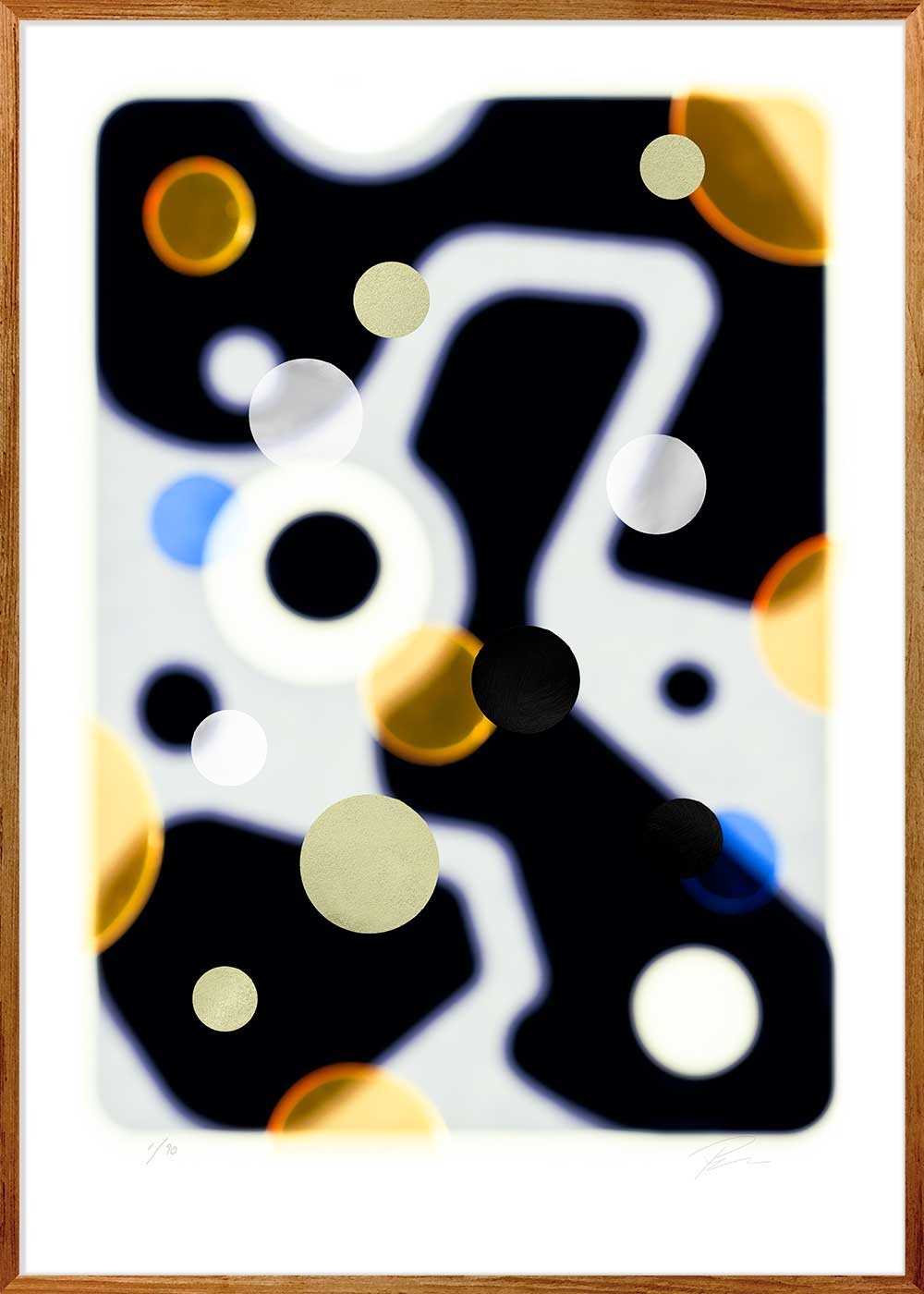 Relations In/off·forms 2 – Limited edition giclée-print på Fabriano-papir, håndforædlet med mixed media.