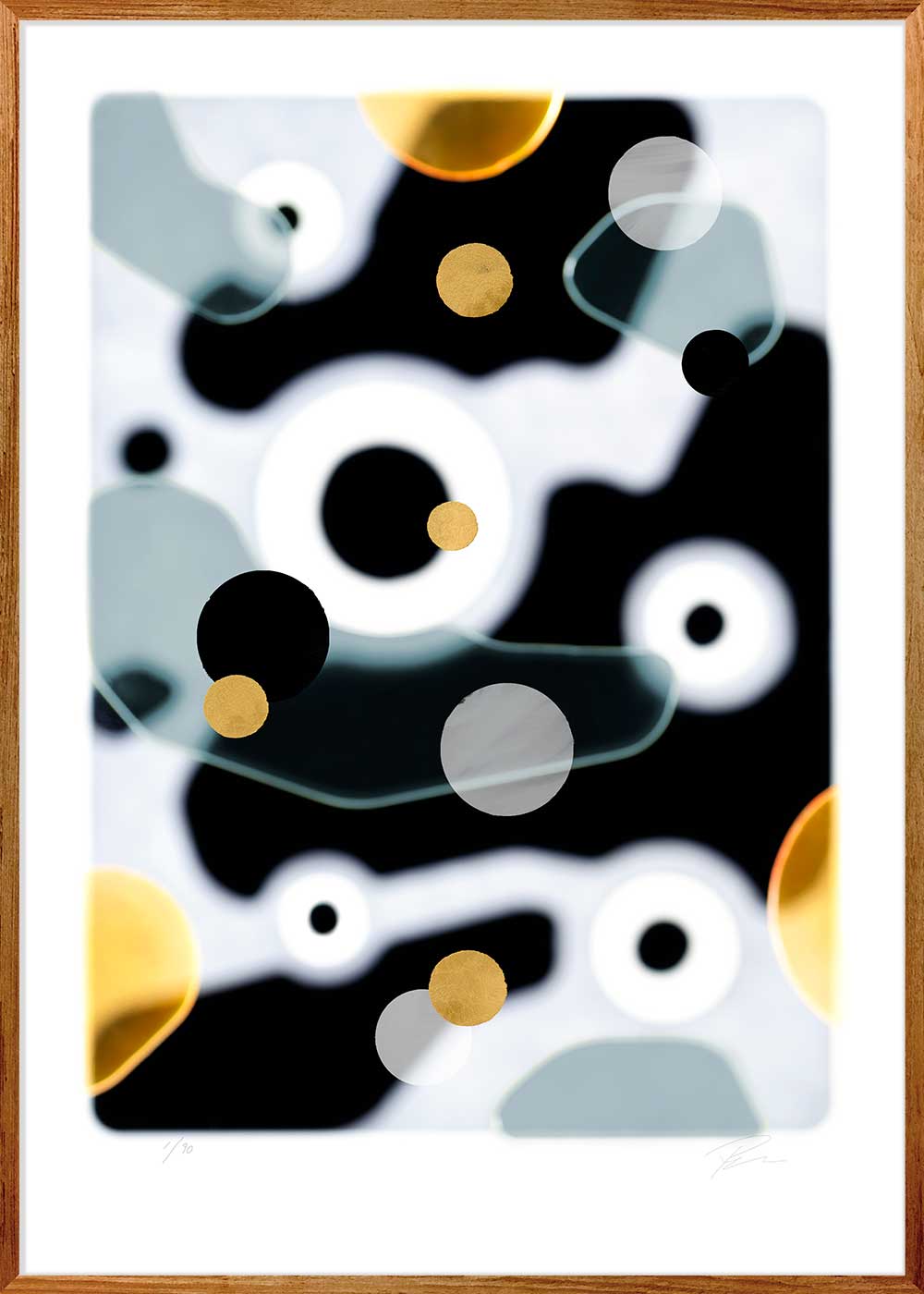 Relations In/off·forms 3 – Limited edition giclée-print på Fabriano-papir, håndforædlet med mixed media.