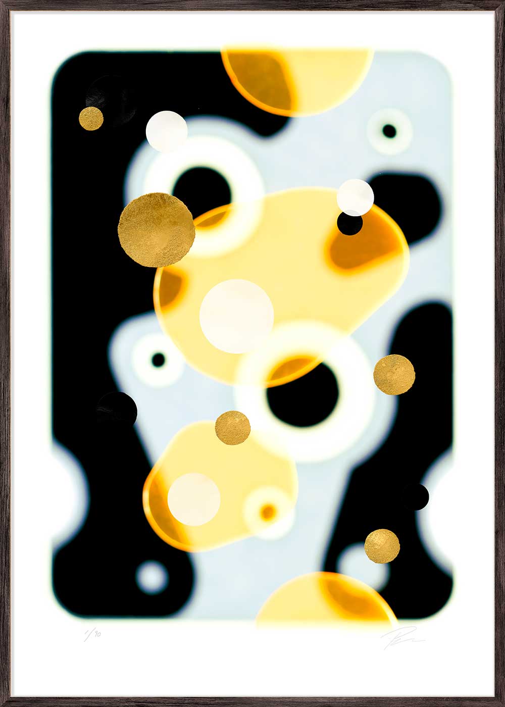 Relations In/off·forms 4 – Eksklusivt giclée-print på Fabriano-papir, håndforædlet med mixed media.