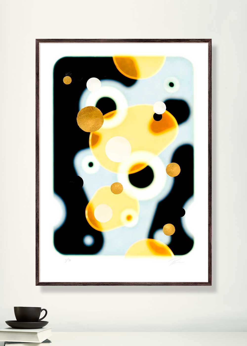 Relations In/off·forms 4 – Eksklusivt giclée-print på Fabriano-papir, håndforædlet med mixed media.