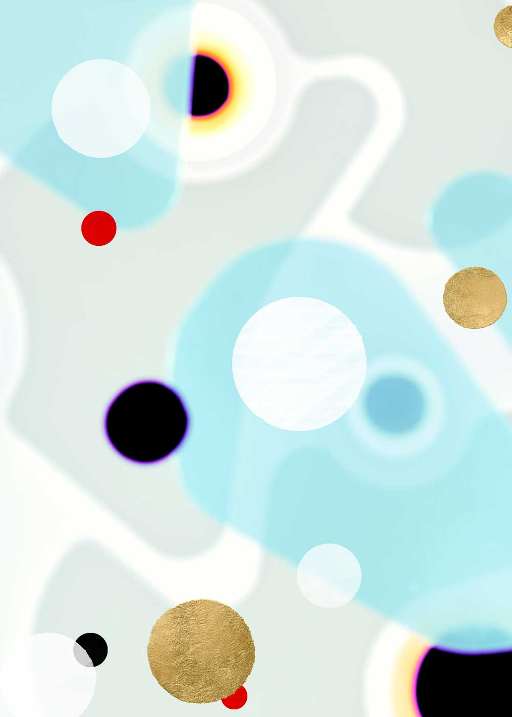 Relations In/off·forms 5 – Eksklusivt giclée-print på Fabriano-papir, håndforædlet med mixed media.
