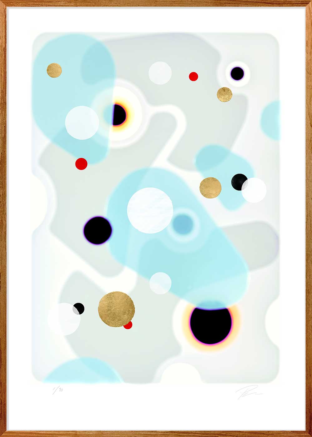 Relations In/off·forms 5 – Eksklusivt giclée-print på Fabriano-papir, håndforædlet med mixed media.