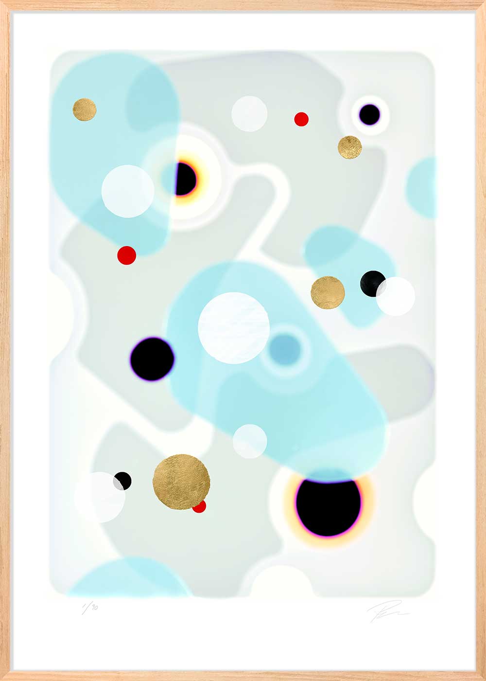 Relations In/off·forms 5 – Eksklusivt giclée-print på Fabriano-papir, håndforædlet med mixed media.