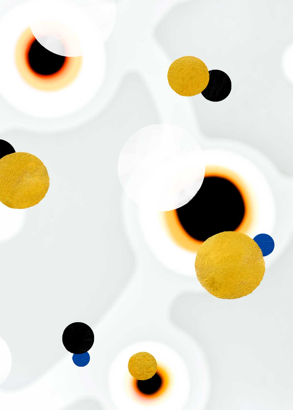 Relations In/off·forms 6 – Giclée-print på Fabriano-papir, håndforædlet med mixed media.