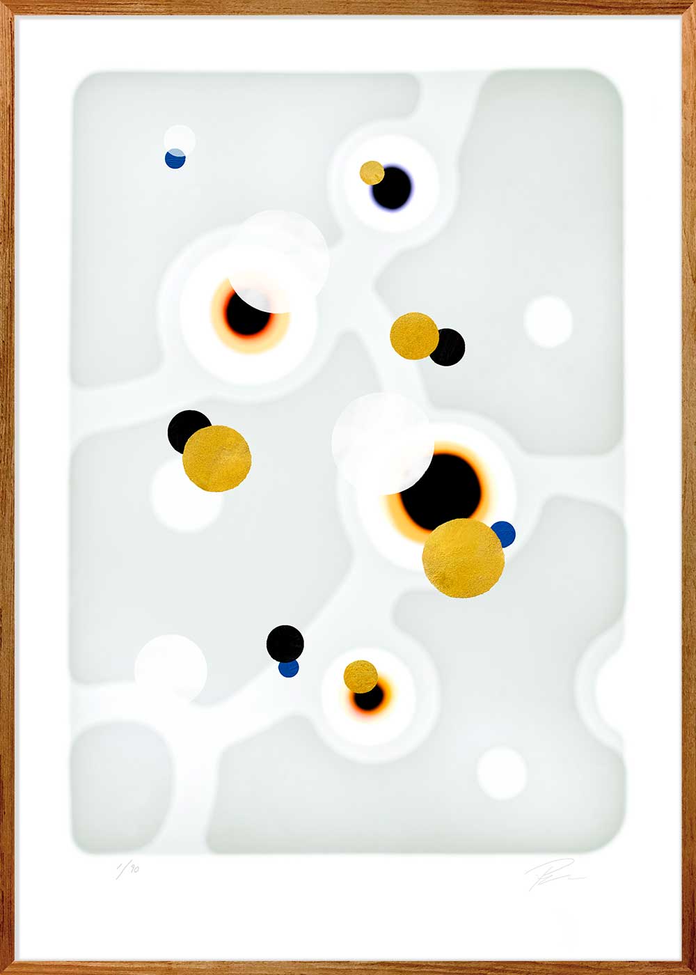 Relations In/off·forms 6 – Giclée-print på Fabriano-papir, håndforædlet med mixed media.
