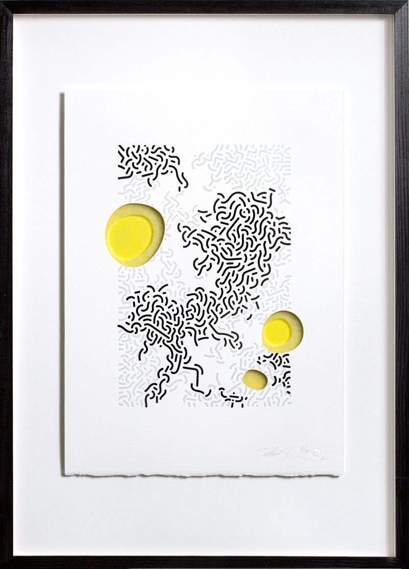 Metastable Assumptions – limited edition kunsttryk, håndtrykt på vintage Korrex-presse