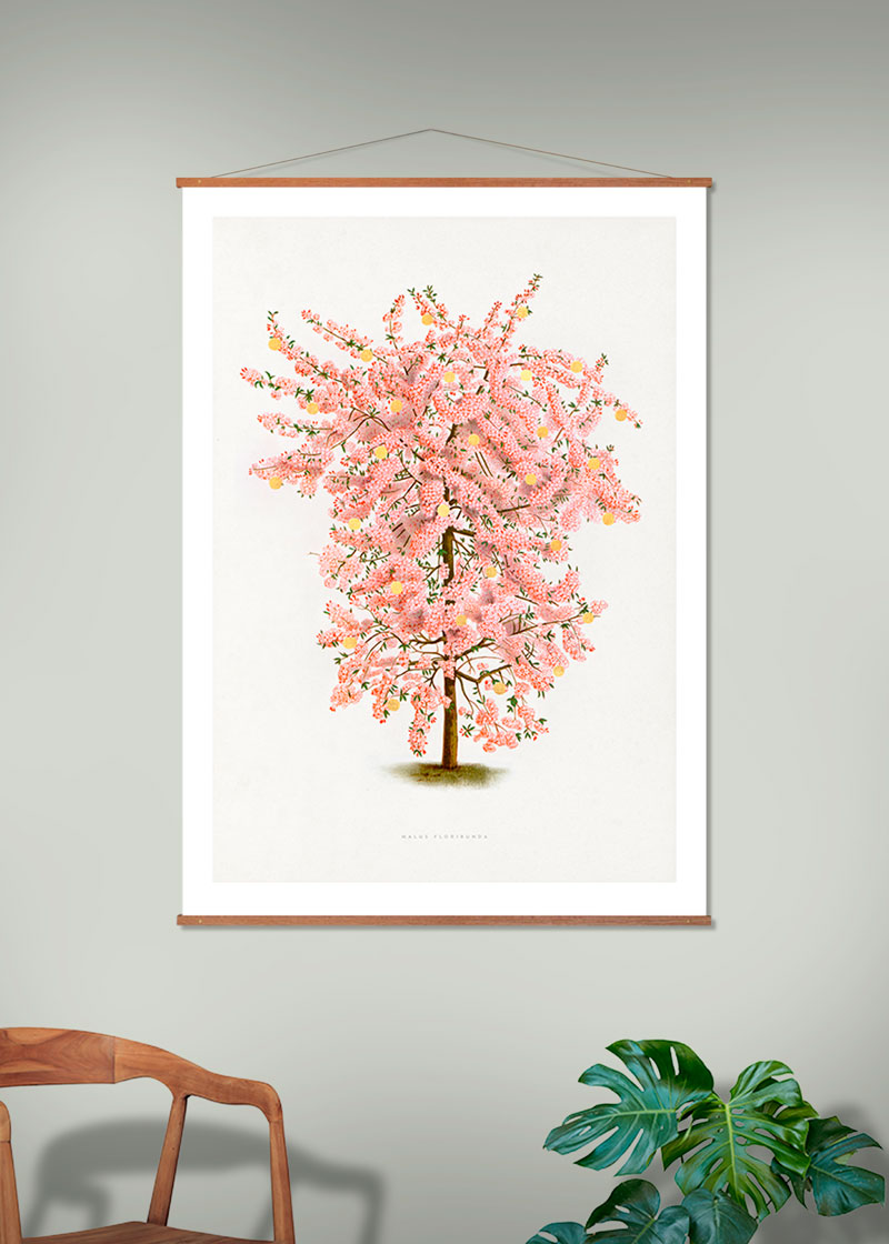 Gold Dots Pink Tree