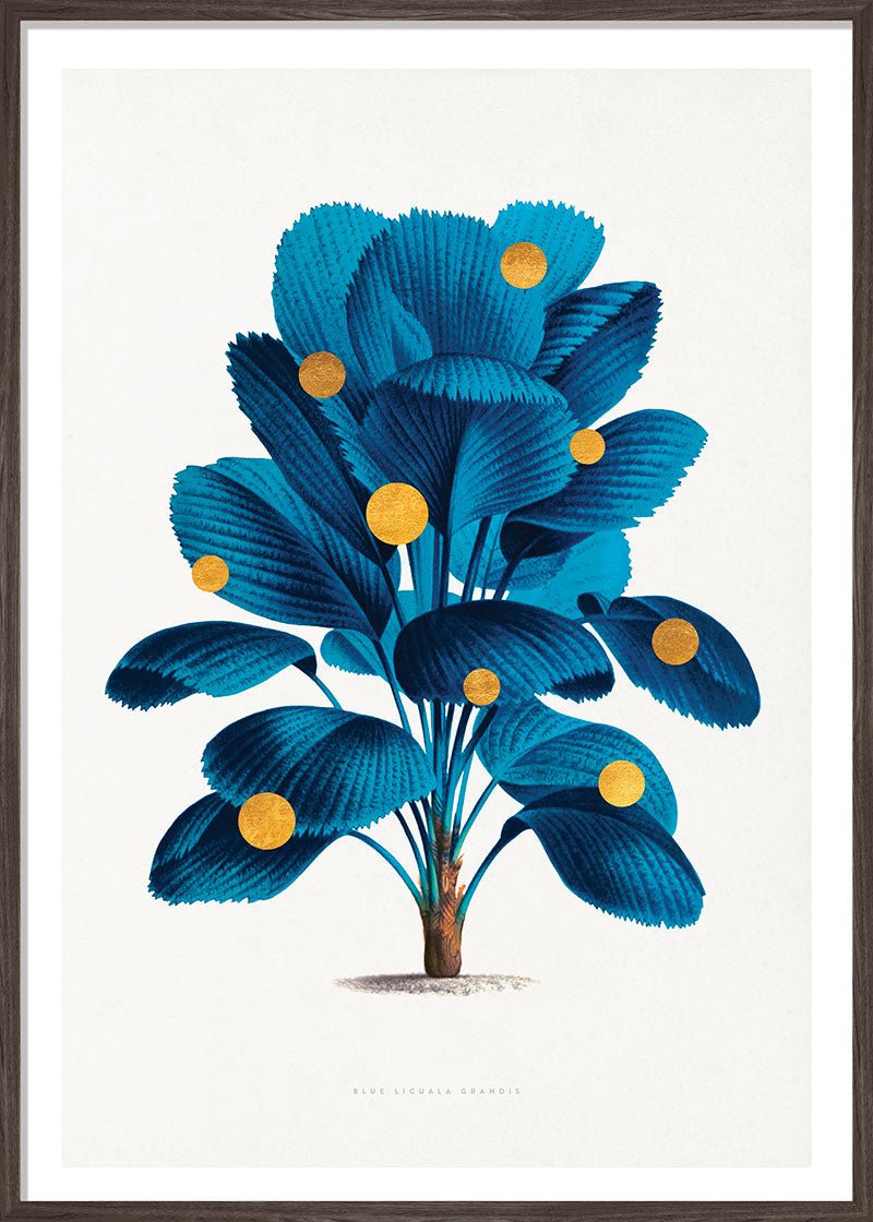 Gold Dots Blue Tree Paper