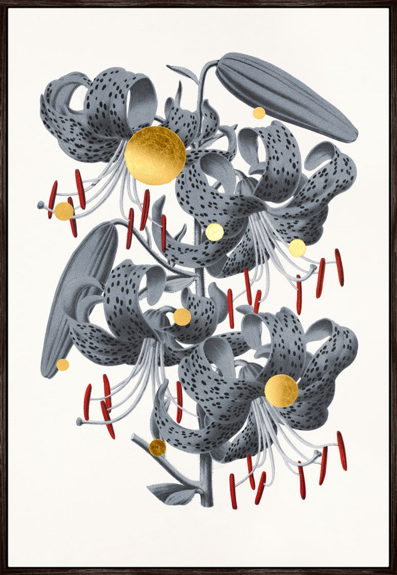 Gold Dots Tiger Lily Hover Frame